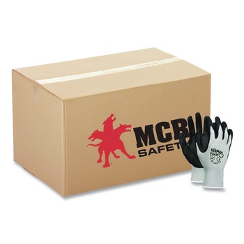 MCR Safety Economy Foam Nitrile Gloves - Medium Gray/Black (1 Dozen)