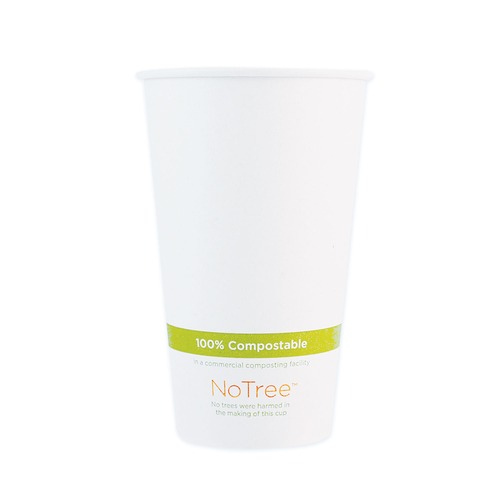 Cups and Lids | World Centric CUSU20 20 oz. NoTree Paper Hot Cups - Natural (1000/Carton) image number 0