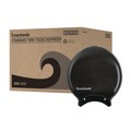 Paper Towels and Napkins | Boardwalk R2000BKBW 11 in. x 6.25 in. x 12.25 in. Single Jumbo Toilet Tissue Dispenser - Black image number 0