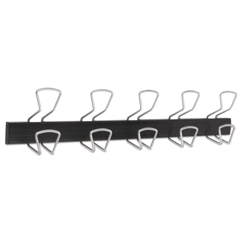 Wall Racks & Hooks | Alba PMPRO5M 29.92 in. x 2.95 in. x 6.45 in. 22 lb Capacity Metal Wall-Mount Coat Hooks - Silver image number 0