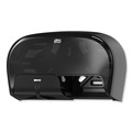 Cleaning & Janitorial Supplies | Tork 565528 16.62 in. x 5.25 in. x 9.93 in. High Capacity Bath Tissue Roll Dispenser for OptiCore - Black (1/Carton) image number 7