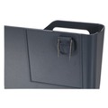 Office Jansan | Universal UNV08162 13.5 in. x 3 in. x 7 in. Recycled Plastic Cubicle Single File Pocket - Charcoal image number 2