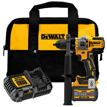 DEWALT FLEXVOLT ADVANTAGE | Dewalt DCD999T1 20V MAX Brushless Lithium-Ion 1/2 in. Cordless Hammer Drill Driver Kit with FLEXVOLT ADVANTAGE (6 Ah)