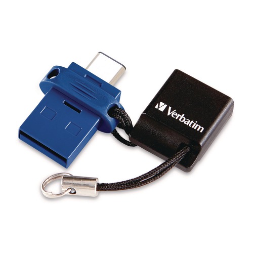 Office Jansan | Verbatim 71275 Store n' Go Dual USB 3.2 Gen 1 Flash Drive for USB-C Devices - Blue image number 0