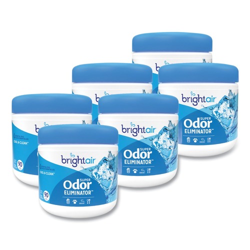 Cleaning & Janitorial Supplies | BRIGHT Air BRI 900090 Super Odor Eliminator, Cool And Clean, Blue, 14 oz. (6/Carton) image number 0