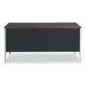  | Alera ALESD6030BM 2-Pedestal 60 in. x 30 in. x 29.5 in. Steel Desk - Mocha/Black image number 2