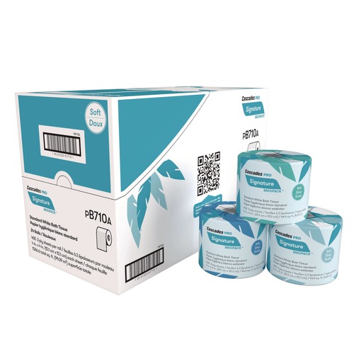 Cleaning & Janitorial Supplies | Cascades PRO B710 2-Ply Septic Safe Signature Bath Tissue - White (24 Rolls/Carton) image number 0