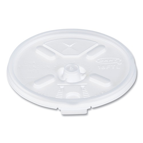 Just Launched | Dart 16FTLS Straw Slot 12 - 24 oz. Foam Cup Lids - Translucent (1000/Carton) image number 0
