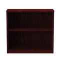  | Alera ALEVA633032MY 31.75 in. x 14 in. x 29.5 in. Valencia Series 2-Shelf Bookcase - Mahogany image number 2