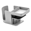 Bulk Savings Pricing 2 | Deflecto 400000 3.94 x 7.04 x 3.54 Standing Desk Cup Holder Organizer - Gray image number 2