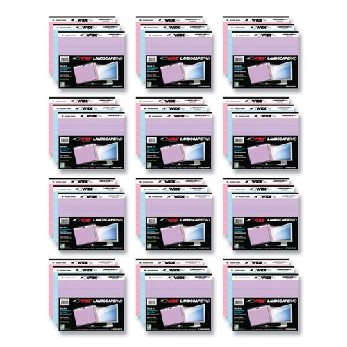 Notebooks & Pads | Roaring Spring 74535 WIDE 11 in. x 8.5 in. Sheets Landscape Format Writing Pad - Assorted Colors (12/Carton) image number 0