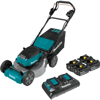 PRODUCTS | Factory Reconditioned Makita XML08PT1-R 18V X2 (36V) LXT Brushless Lithium-Ion 21 in. Cordless Self-Propelled Commercial Lawn Mower Kit with 4 Batteries (5 Ah)