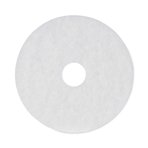 Floor Cleaners | Boardwalk BWK4016WHI 16 in. Polishing Floor Pads - White (5/Carton) image number 0