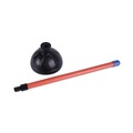Drain Cleaning | Boardwalk BWK09201EA 18 in. Plastic Handle Toilet Plunger for 5-5/8 in. Bowls - Red/Black image number 1