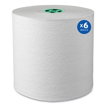 Kleenex 7.5 in. x 700 ft. Hard Roll Paper Towels with Green Core - White (6/Carton)