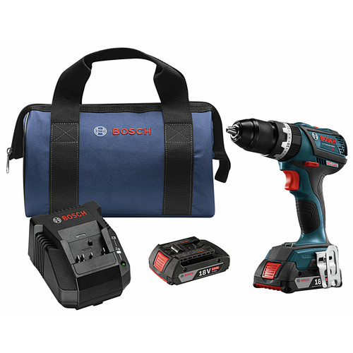 Hammer Drills | Factory Reconditioned Bosch HDS183-02-RT 18V Lithium-Ion Brushless Compact Tough 1/2 in. Cordless Hammer Drill Kit (2 Ah) image number 0