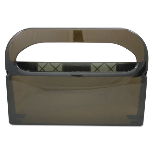 Early Labor Day Sale | HOSPECO HG-1S Health Gards Half-Fold Toilet Seat Cover Dispenser, Smoke, 16wx3-1/4dx11-1/2h image number 0