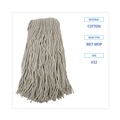 Customer Appreciation Sale - Save up to $60 off | Boardwalk BWK2032CEA No. 32 Cotton Cut-End Wet Mop Head - White image number 2