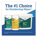 Hand Wipes | Clorox 15949 7 in. x 8 in. 1-Ply Disinfecting Wipes - Fresh Scent, White image number 9