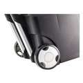 Office Jansan | Storex 61507U01C 15 in. x 16.38 in. x 14.25 in. Premium Mobile Letter File Transport Box with Telescoping Handle and Organizer Tray - Black/Gray image number 6