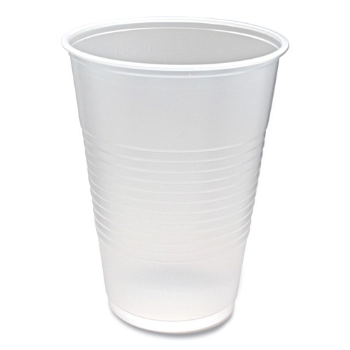 Labor Day Sale! Save $30 off $199! | Fabri-Kal 000000000009508026 RK 10 oz Ribbed Plastic Cold Drink Cups - Clear (100/Sleeve, 25 Sleeves/Carton) image number 0