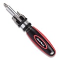 Screwdrivers | Great Neck 950DE 7 in. Long Phillips/Slotted/Star Bits Ratcheting Screw/Nut Driver Set - Black/Red image number 0