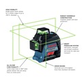 Laser Levels | Factory Reconditioned Bosch GLL3-300G-RT 360 Degrees Green-Beam Three-Plane Leveling and Alignment-Line Laser image number 5
