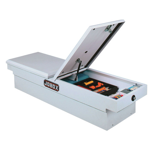 Crossover Truck Boxes | JOBOX PSC1460000 Steel Gull Wing Lid Full-size Crossover Truck Box (White) image number 0