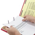 File Folders | Smead 18731 1 Divider Four SafeSHIELD Fasteners Legal Size Four-Section Pressboard Top Tab Classification Folders - Bright Red (10/Box) image number 4