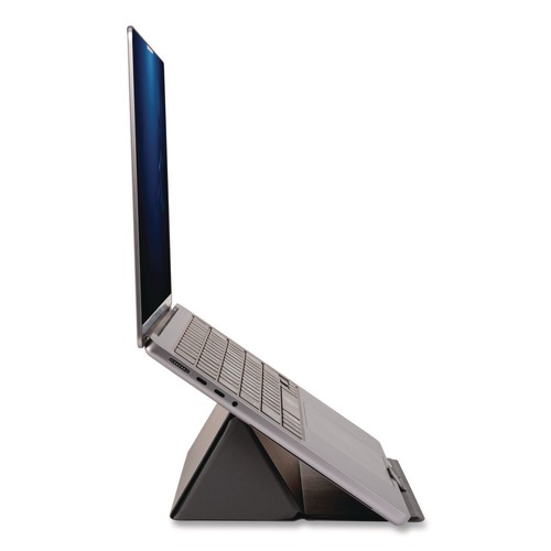 Office Furniture Accessories | Allsop 32670 9.5 in. x 14.5 in. x 3 in. Foldio Laptop and Tablet Stand Supports 7 lb - Black image number 0