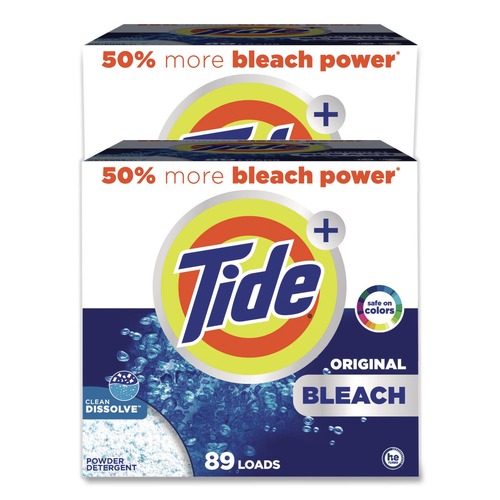 Cleaning & Janitorial Supplies | Tide 80811551 129 oz 80 Loads Laundry Detergent with Bleach - Tide Original Scent (2/Carton) image number 0