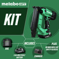 Brad Nailers | Metabo HPT NT1850DFM MultiVolt 18V Brushless Lithium-Ion 18 Gauge Cordless Brad Nailer Kit (3 Ah) image number 1