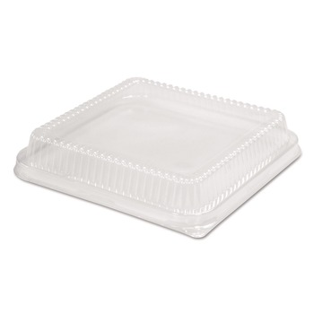 Handi-Foil 10.75 in. x 10.19 in. x 1.63 in. Plastic Dome Lid - Clear (100/Carton)