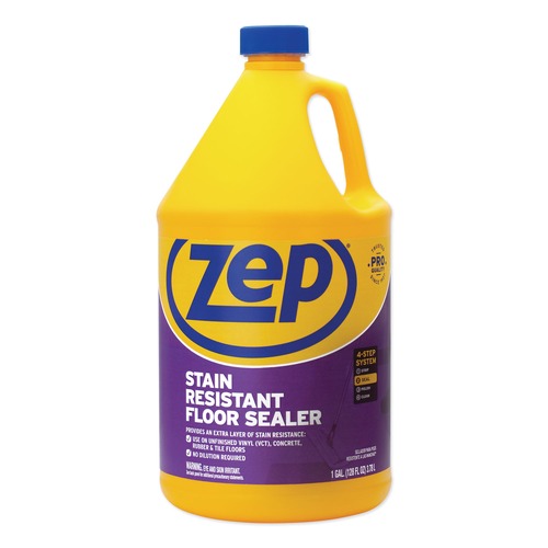 Cleaning & Janitorial Supplies | Zep Commercial ZUFSLR128 1-Gallon Bottle Stain Resistant Floor Sealer image number 0