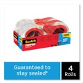 Tapes | Scotch 3850-4RD 1.88 in. x 54.6 yds. 3850 Heavy-Duty 3 in. Core Packaging Tape with Dispenser - Clear (4/Pack) image number 1