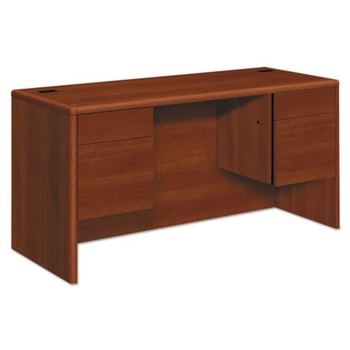 HON 10700 Series 60 in. x 24 in. x 29.5 in. 3/4 Height Pedestals Kneespace Credenza - Cognac