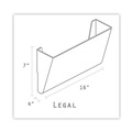 Office Jansan | Storex 70326U06C 16 in. x 4 in. x 7 in. Unbreakable Magnetic Wall Legal/Letter File - Smoke image number 2