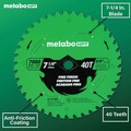 | Metabo HPT 115759M 7-1/4 in. 40-Tooth Industrial PTFE Circular Saw Fine Finish Blade image number 5