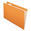  | Pendaflex 04153 1/5 ORA 1/5-Cut Tabs Colored Reinforced Hanging Legal Folders - Orange (25/Box) image number 0