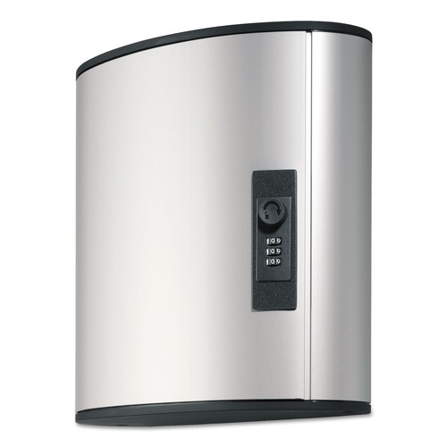 Office & Office Supplies | Durable 196623 36-Key 11.75 x 4.63 x 11 Brushed Aluminum Locking Key Cabinet - Silver image number 0