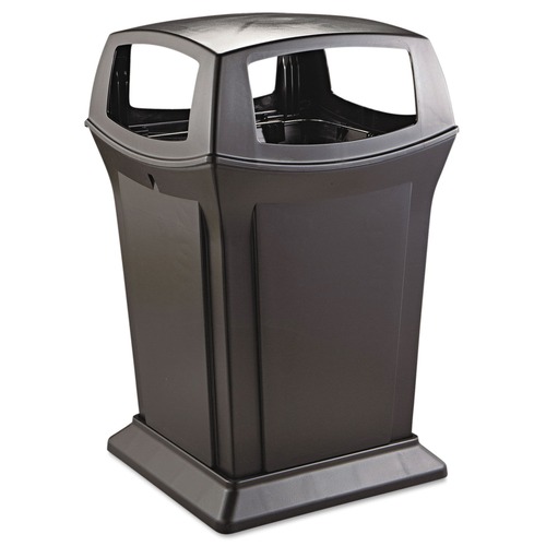 Trash & Waste Bins | Rubbermaid Commercial FG917388BLA Ranger 45-Gallon Fire-Safe Structural Foam Open-Style Container - Black image number 0