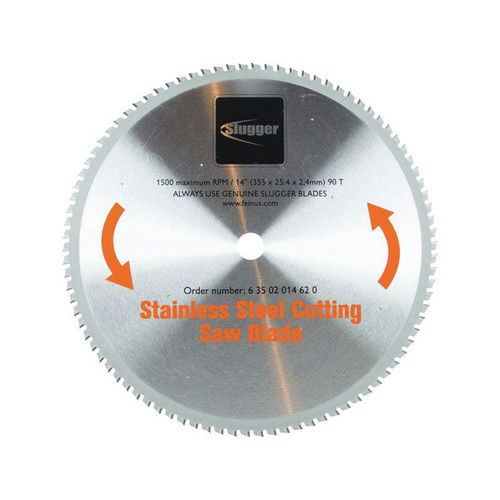 Circular Saw Accessories | Fein 63502014620 Slugger 14 in. Stainless Steel Cutting Saw Blade image number 0