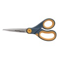 Percentage Off | Westcott 15454 8 in. Long, 3.25 in. Cut Length Non-Stick Titanium Bonded Scissors - Gray/Yellow Straight Handles (3/Pack) image number 1