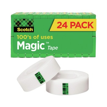 Scotch 1 in. Core 0.75 in. x 83.33 ft. Magic Tape Value Pack - Clear (24/Pack)