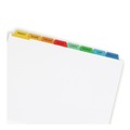 Mothers Day Sale! Save an Extra 10% off your order | Avery 11419 Index Maker 8-Tab Print and Apply Clear Label 11 in. x 8.5 in. Dividers - White Divider, Traditional Color Tabs (5/Pack) image number 2