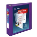 Binders & Binding Supplies | Avery 79777 3 One Touch EZD Rings 2 in. Capacity 11 in. x 8.5 in. Heavy-Duty View Binder with DuraHinge - Purple (6/Carton) image number 0