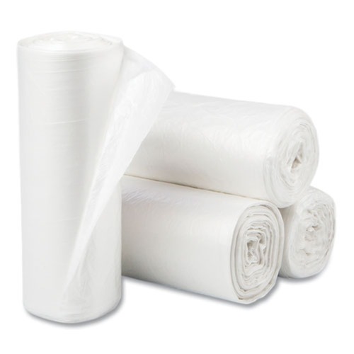 Trash Bags | Inteplast Group EC2424N High-Density Can Liner, 24 x 24, 10gal, 5mic, Clear (50/Roll, 20 Rolls/Carton) image number 0