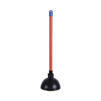 Boardwalk BWK09201EA 18 in. Plastic Handle Toilet Plunger for 5-5/8 in. Bowls - Red/Black
