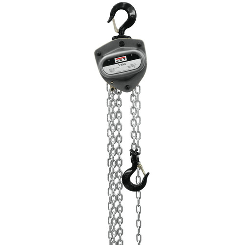 Hoists | JET L100-1TWO-20 L-100 Series 1 Ton 20 ft. Lift Overload Protection Hand Chain Hoist image number 0