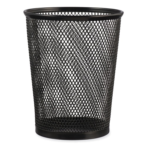 Office Jansan | Universal UNV20013 4.38 in. x 5.38 in. Steel Mesh Pencil Cup - Jumbo, Black image number 0